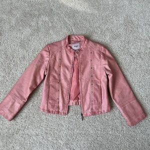 Girls Light pink biker style jacket - Size 6